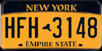 NY license plate HFH3148