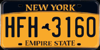 NY license plate HFH3160