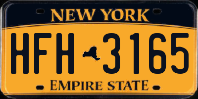 NY license plate HFH3165