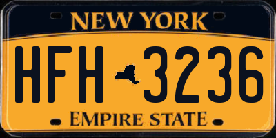 NY license plate HFH3236