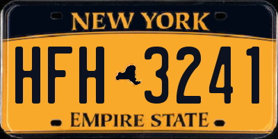 NY license plate HFH3241