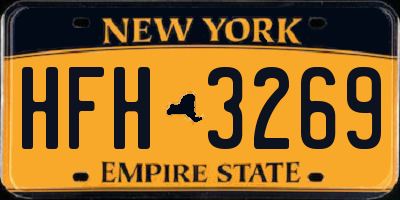 NY license plate HFH3269