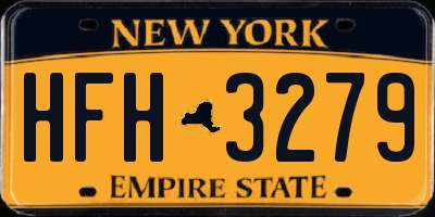 NY license plate HFH3279