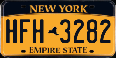 NY license plate HFH3282