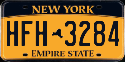 NY license plate HFH3284