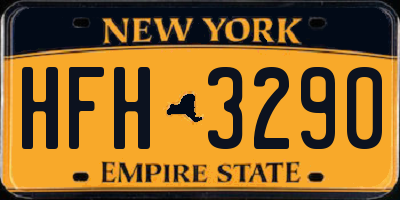 NY license plate HFH3290