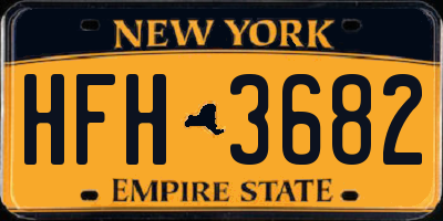 NY license plate HFH3682