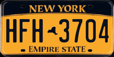 NY license plate HFH3704