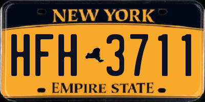 NY license plate HFH3711