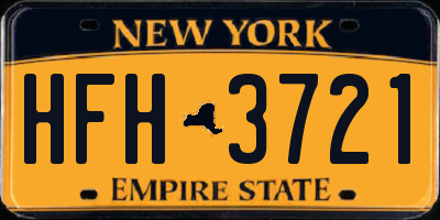 NY license plate HFH3721