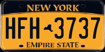 NY license plate HFH3737