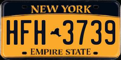 NY license plate HFH3739