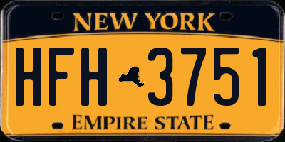 NY license plate HFH3751
