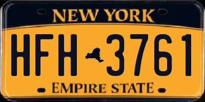 NY license plate HFH3761
