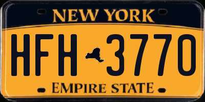 NY license plate HFH3770