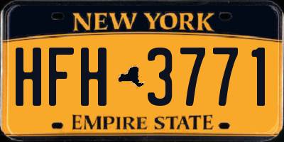 NY license plate HFH3771