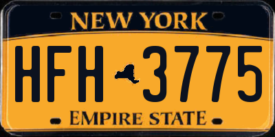 NY license plate HFH3775