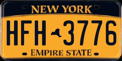 NY license plate HFH3776