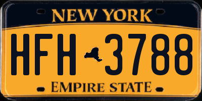 NY license plate HFH3788