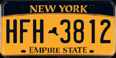 NY license plate HFH3812