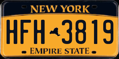 NY license plate HFH3819