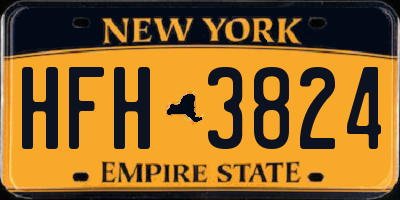 NY license plate HFH3824
