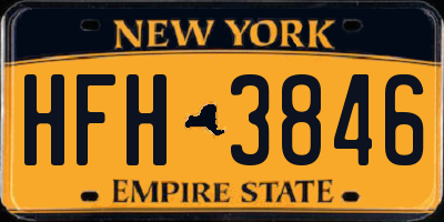 NY license plate HFH3846
