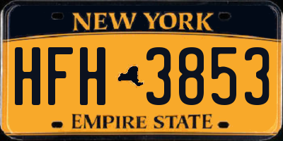 NY license plate HFH3853