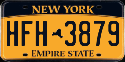 NY license plate HFH3879