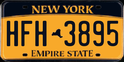 NY license plate HFH3895