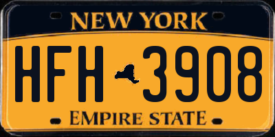 NY license plate HFH3908