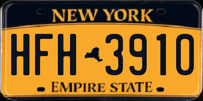 NY license plate HFH3910