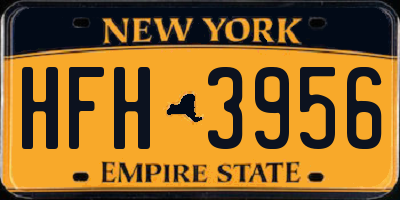 NY license plate HFH3956