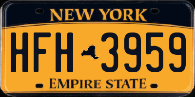 NY license plate HFH3959