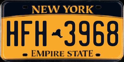 NY license plate HFH3968