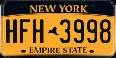 NY license plate HFH3998