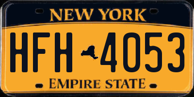 NY license plate HFH4053
