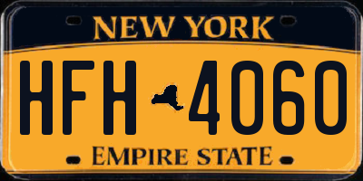 NY license plate HFH4060