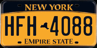 NY license plate HFH4088