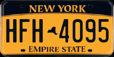 NY license plate HFH4095