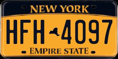 NY license plate HFH4097