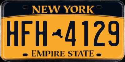 NY license plate HFH4129