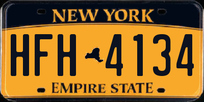 NY license plate HFH4134
