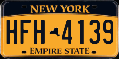 NY license plate HFH4139
