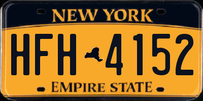 NY license plate HFH4152