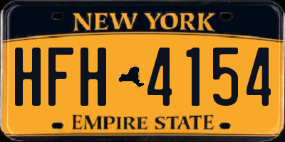 NY license plate HFH4154