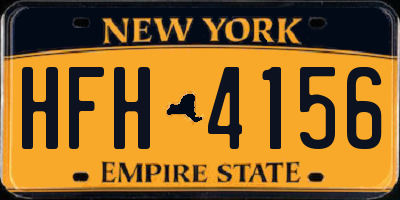 NY license plate HFH4156