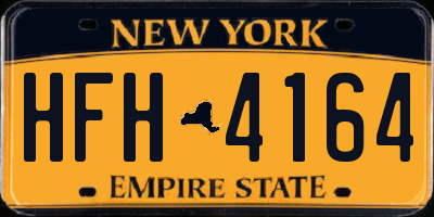 NY license plate HFH4164