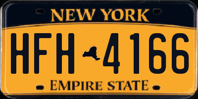NY license plate HFH4166