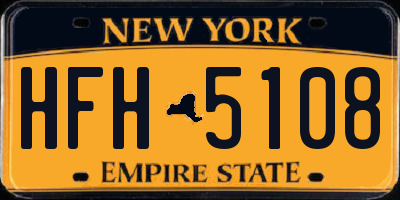 NY license plate HFH5108